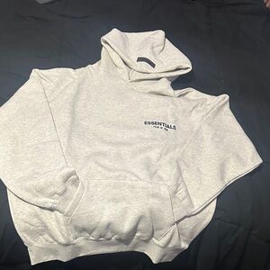 Essentials Light Gray Men's Hoodie